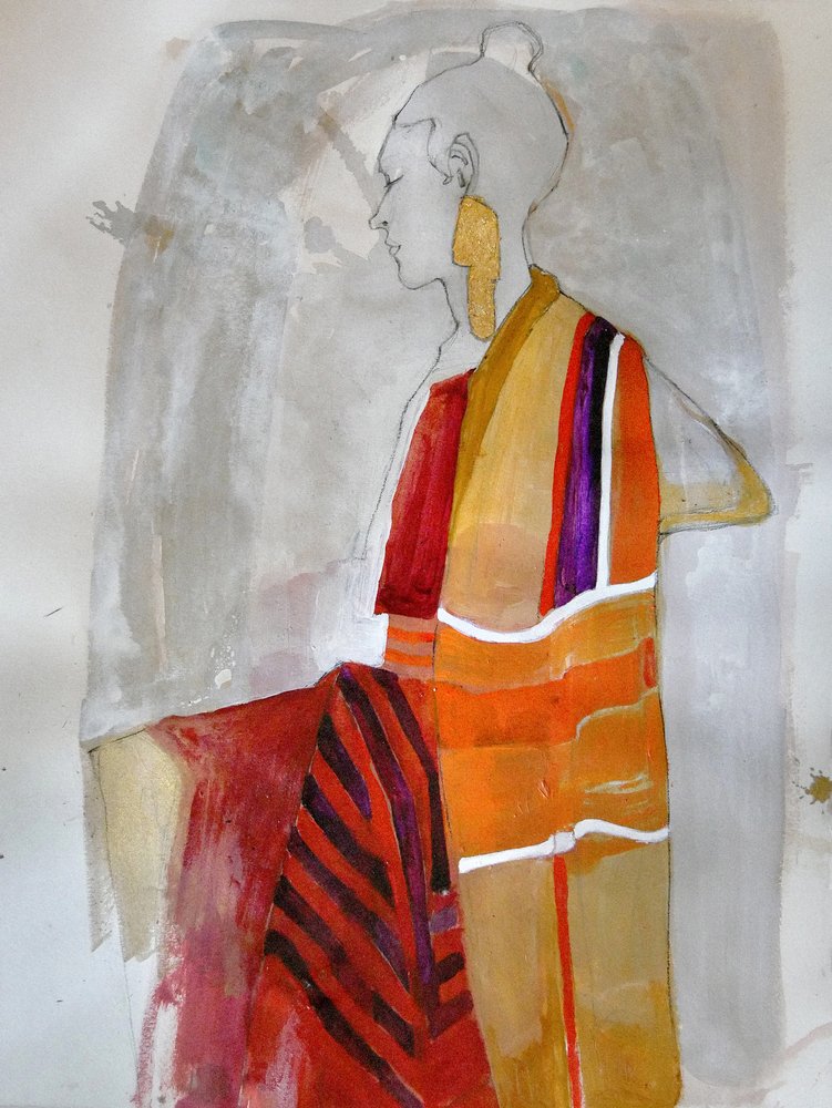 Elegant Profile in Stripes by Doris Schmitz