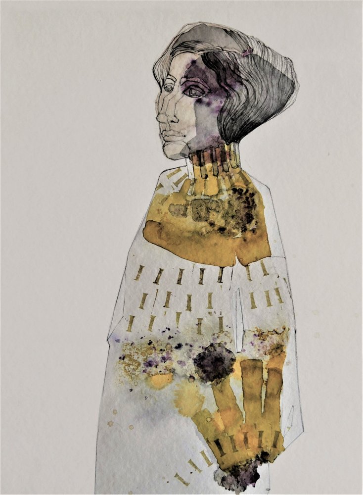 Elegant Woman Profile by Doris Schmitz