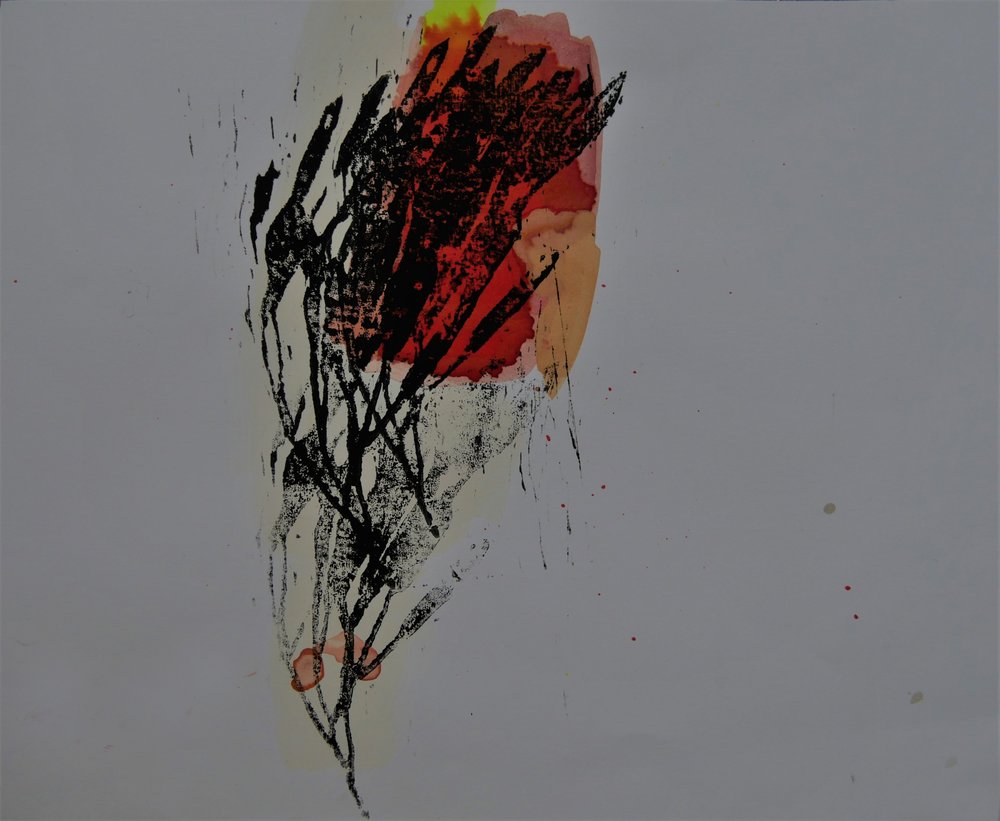 Fiery Abstract Form by Doris Schmitz