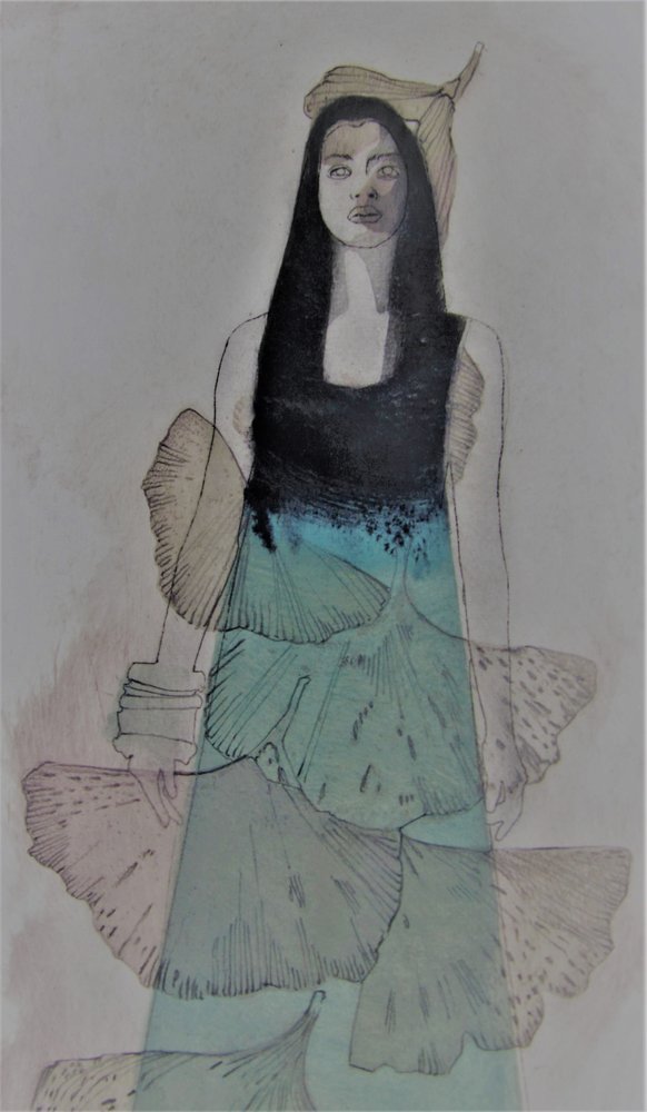 Ginkgo Leaf Woman by Doris Schmitz