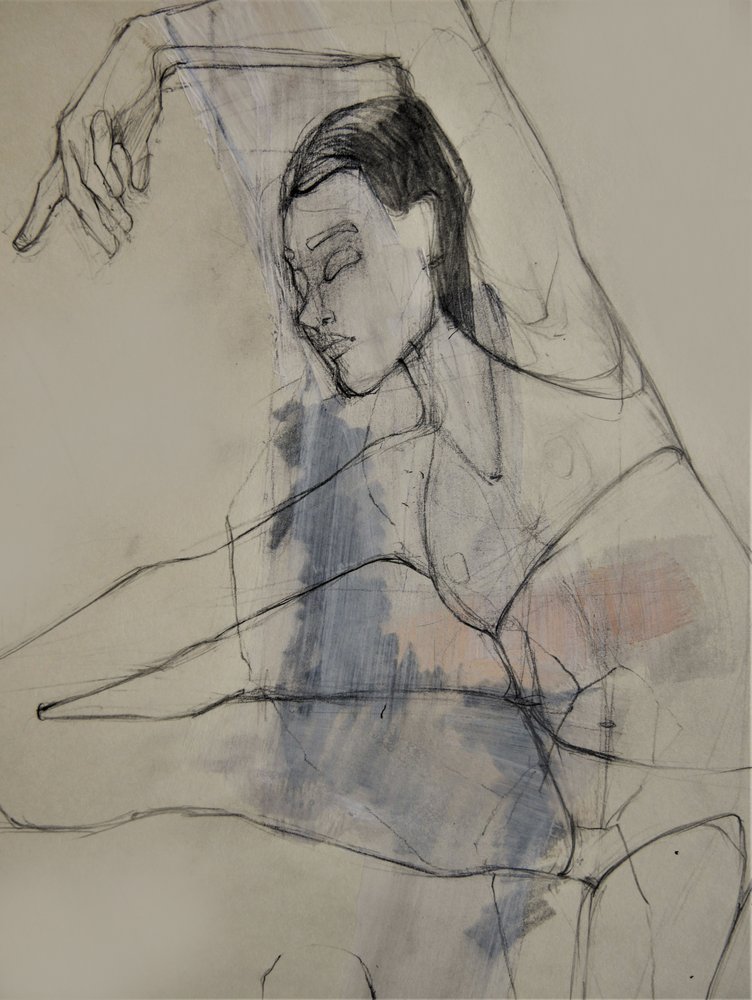 Graceful Dancer Sketch by Doris Schmitz