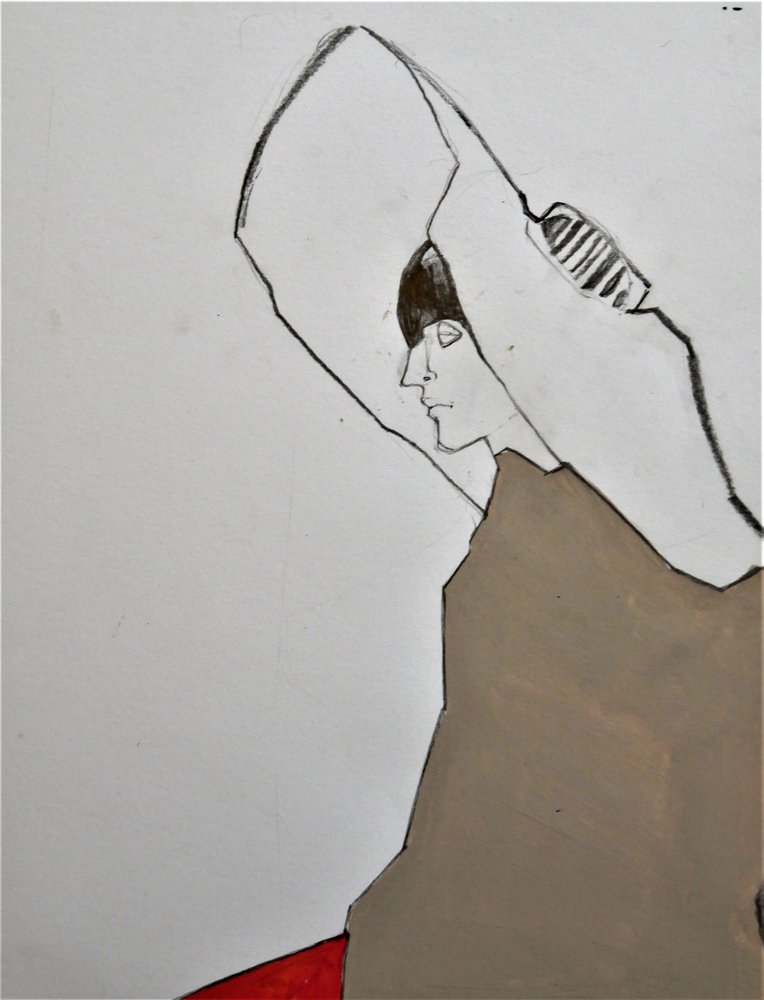 Hooded Woman Profile by Doris Schmitz