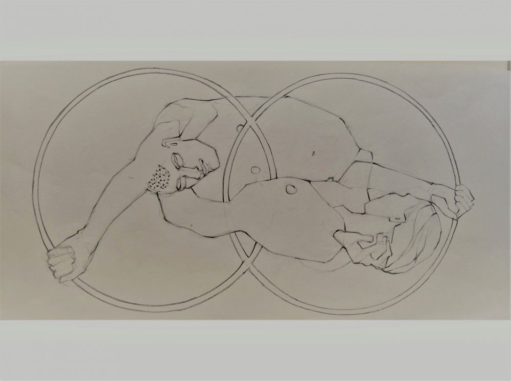 Intertwined Human Forms by Doris Schmitz