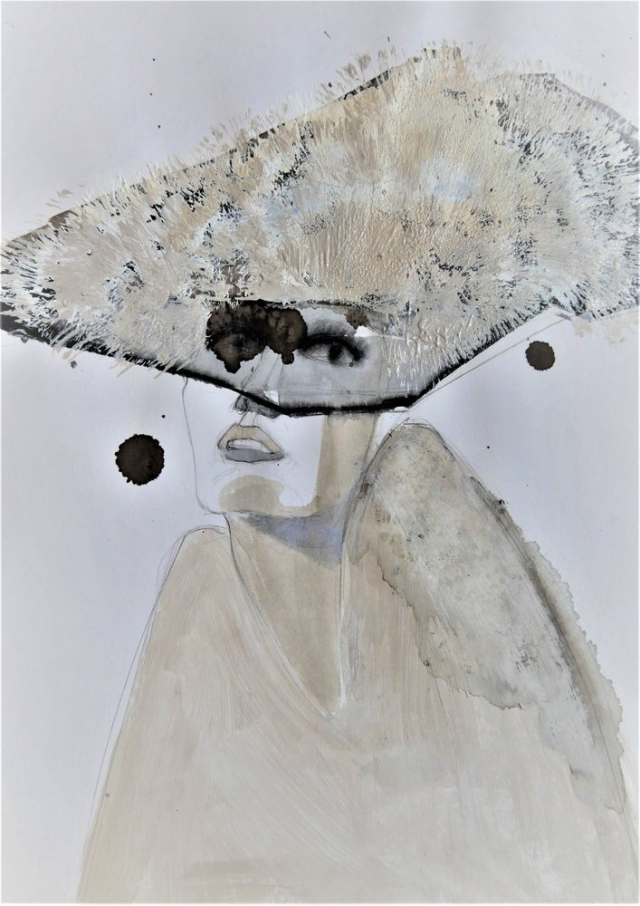 Mysterious Hat Portrait by Doris Schmitz