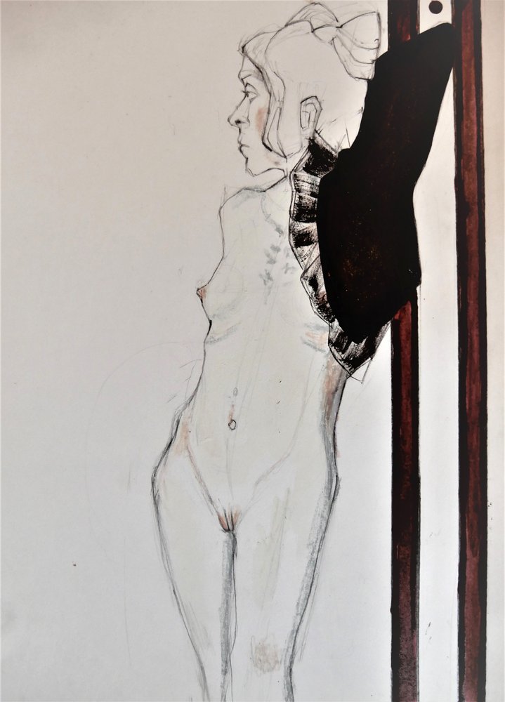 Pensive Nude Profile by Doris Schmitz