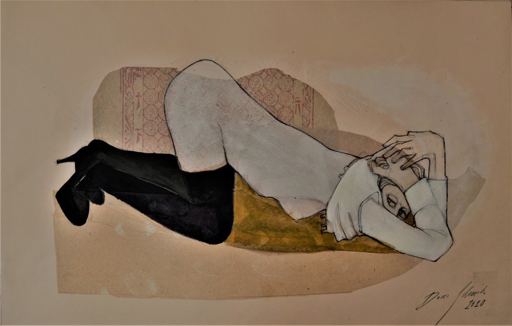 Reclining Woman by Doris Schmitz