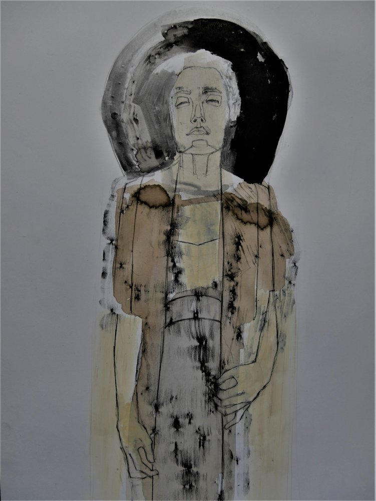 Serene Abstract Portrait by Doris Schmitz