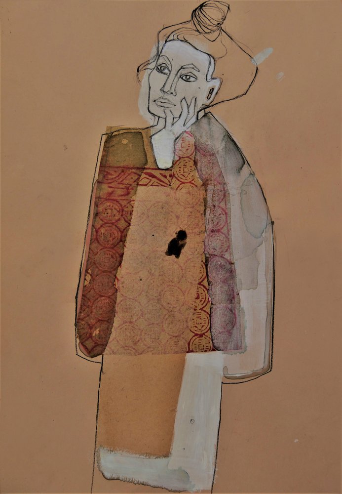 Thoughtful Woman Abstract by Doris Schmitz
