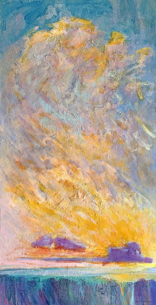 Golden Sunset Ocean View by Dorothy Fagan