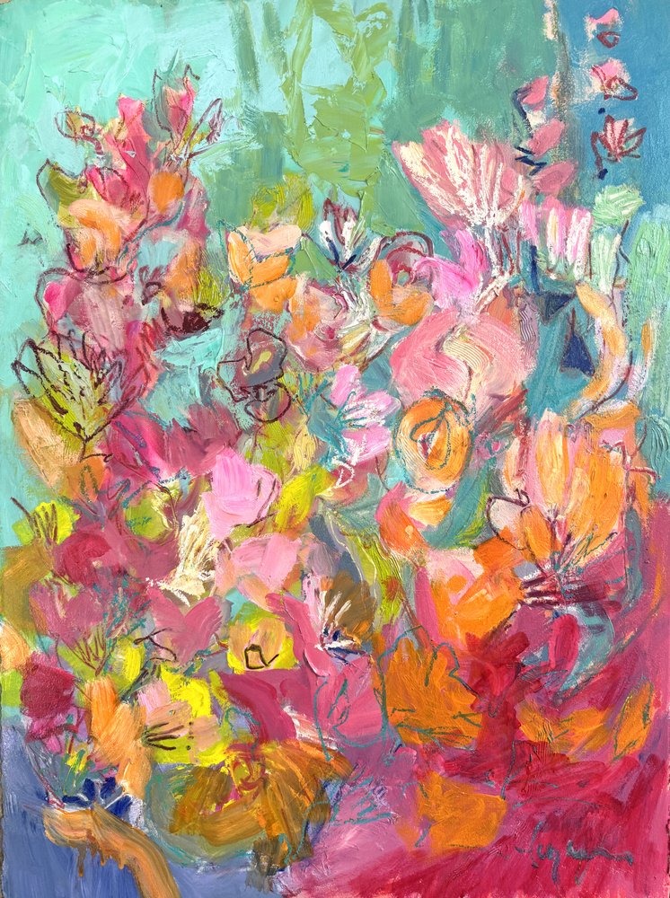 Vibrant Floral Abstract by Dorothy Fagan