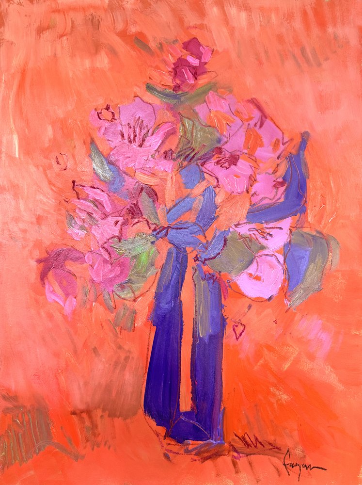 Vibrant Pink Bouquet by Dorothy Fagan