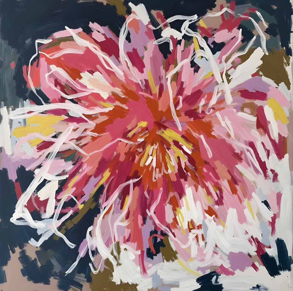 Vibrant Abstract Bloom by Edie