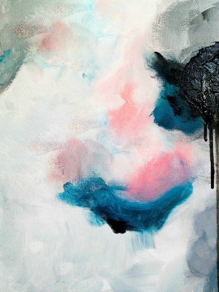 Fluid Pink Teal Abstract by Ejaaz Haniff