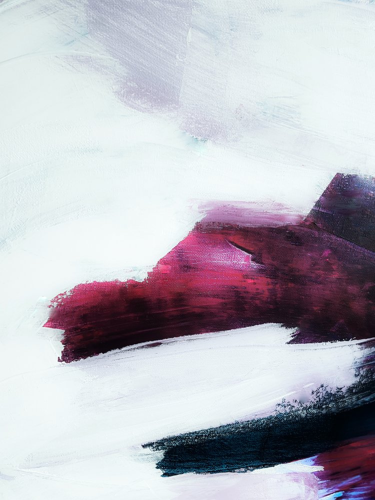 Vibrant Crimson Strokes by Ejaaz Haniff