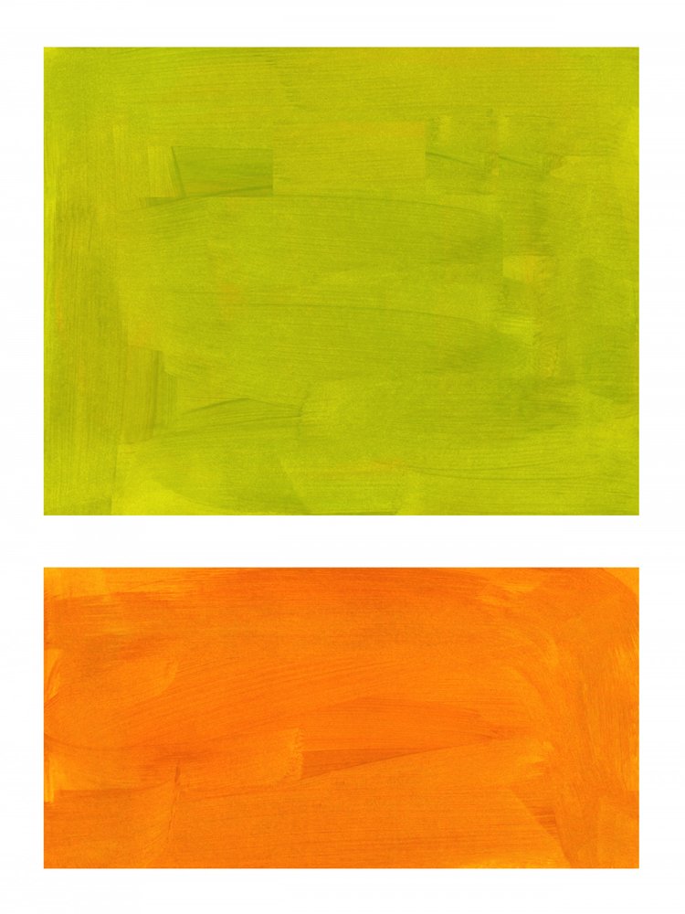 Vibrant Green Orange Blocks by Ejaaz Haniff