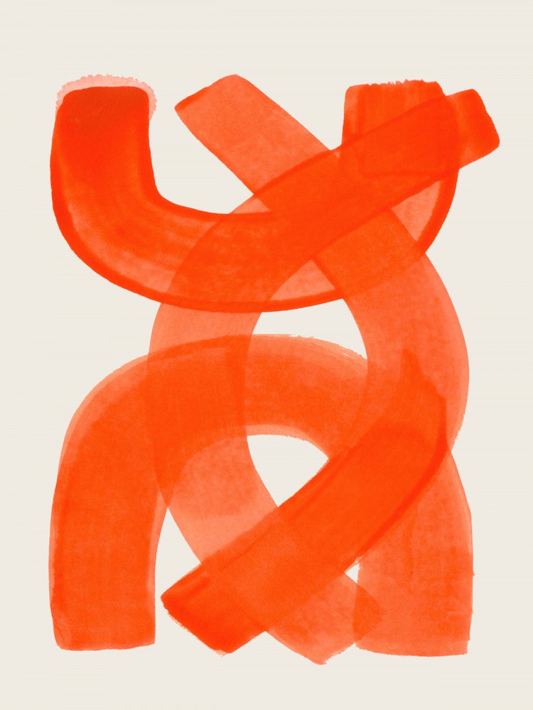 Vibrant Orange Abstraction by Ejaaz Haniff