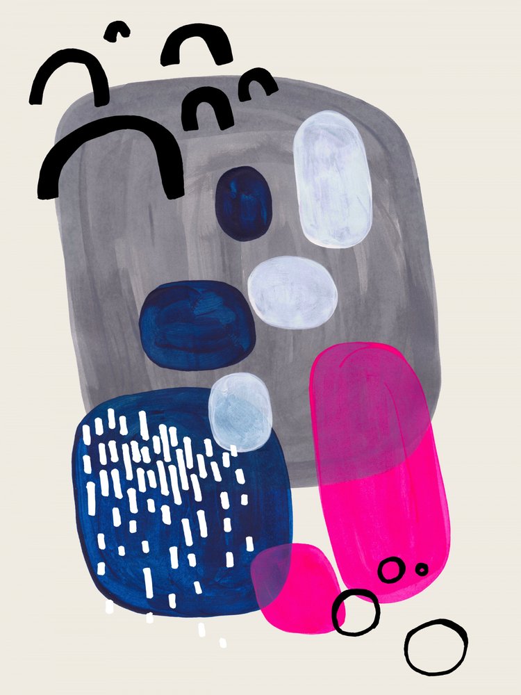 Vibrant Painted Shapes by Ejaaz Haniff