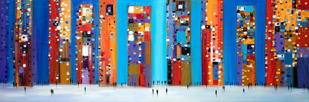 Abstract City Life by Ekaterina Ermilkina