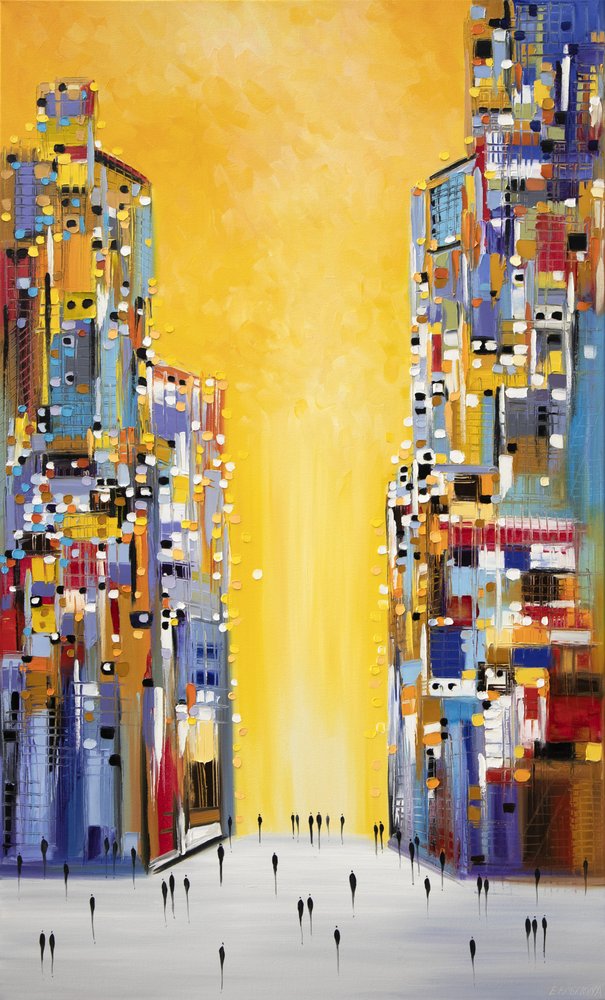 Abstract City Street by Ekaterina Ermilkina