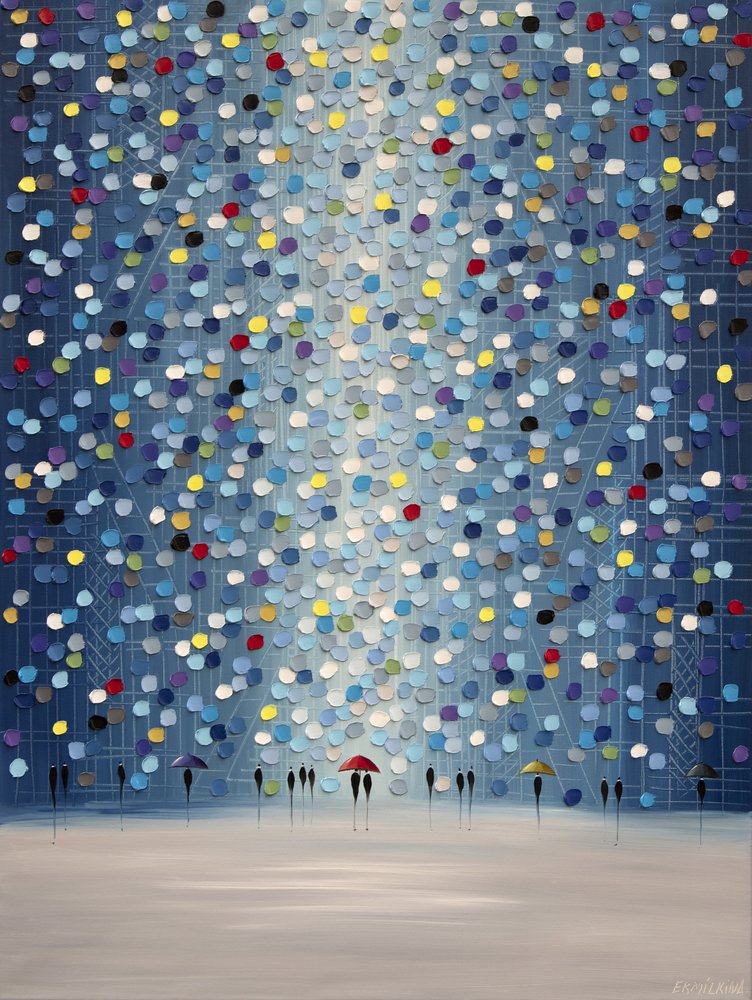 Romantic City Rain by Ekaterina Ermilkina