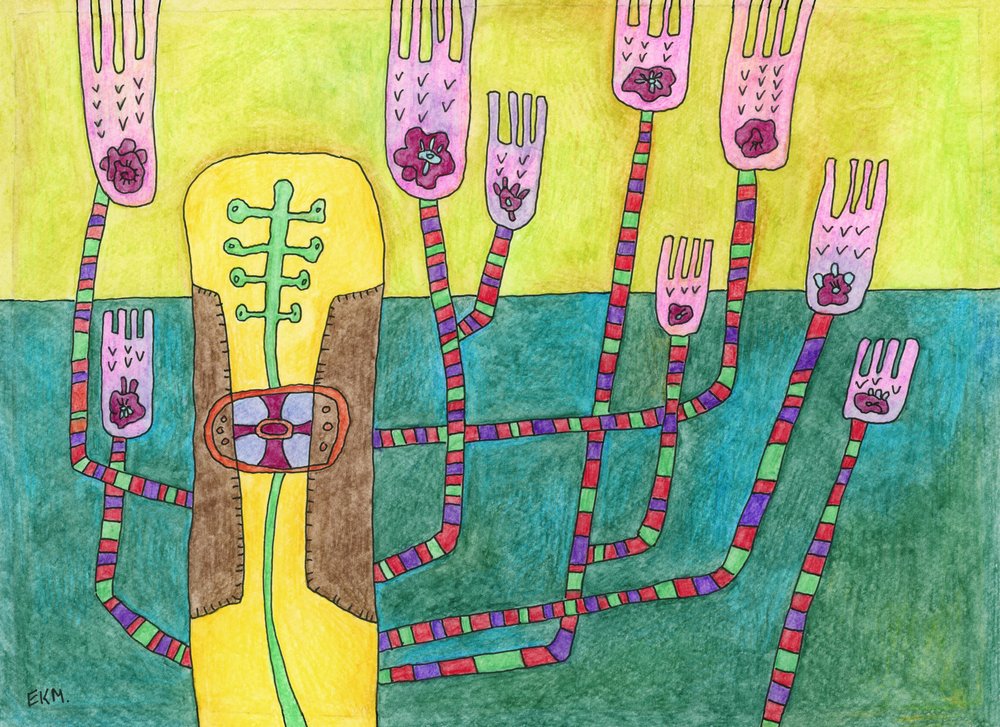 Colorful Abstract Organism by Elena Khomutova-Miller