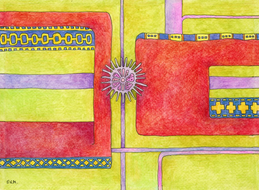 Vibrant Geometric Connections by Elena Khomutova-Miller