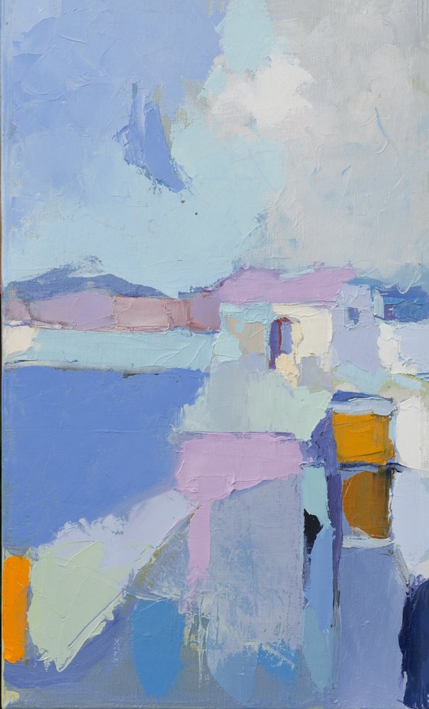 Abstract Coastal Village by Elena Shraibman