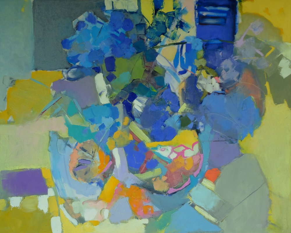 Vibrant Abstract Flowers by Elena Shraibman