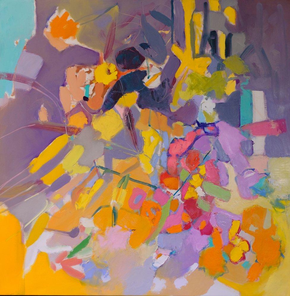 Vibrant Abstract Flowers by Elena Shraibman