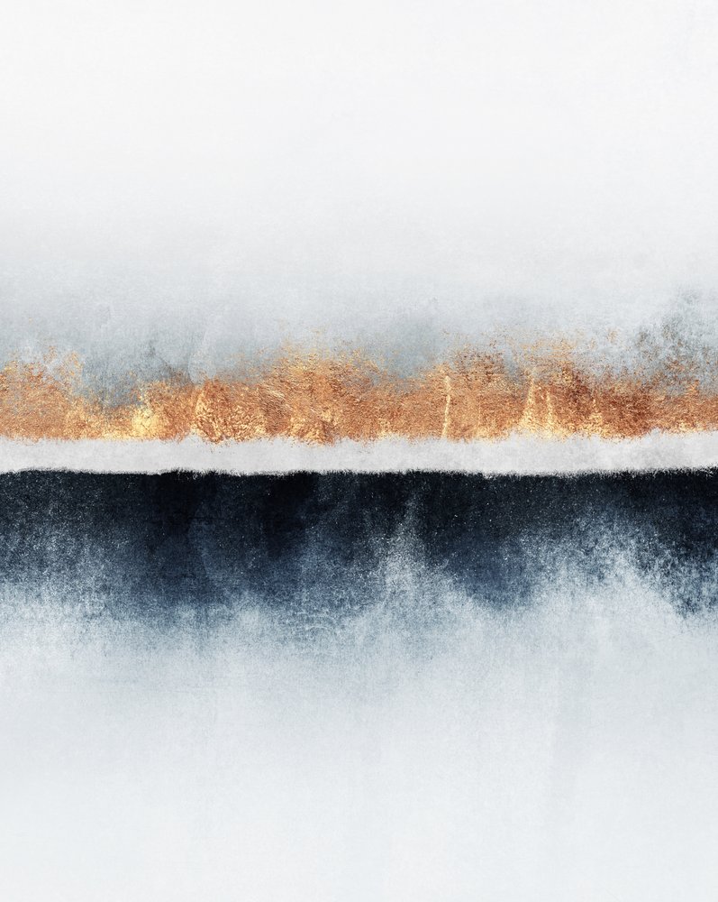 Golden Horizon Abstract by Elisabeth Fredriksson