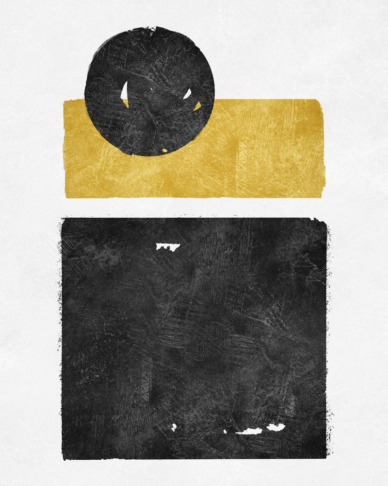 Abstract Gold Black Geometry by Ema Paraschiv