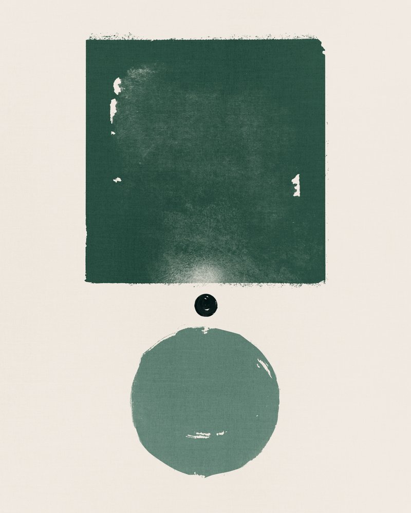 Balanced Green Shapes by Ema Paraschiv