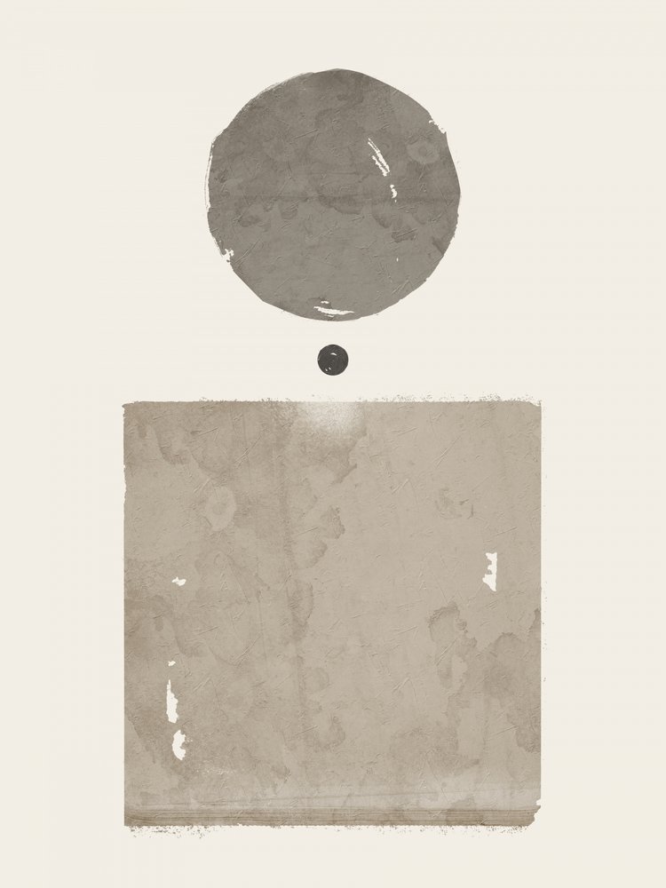 Circle Square Dot Abstract by Ema Paraschiv