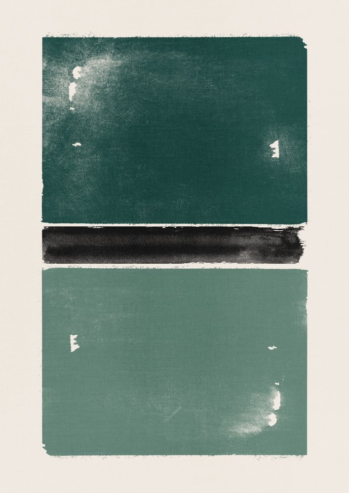 Green Color Block Abstract by Ema Paraschiv