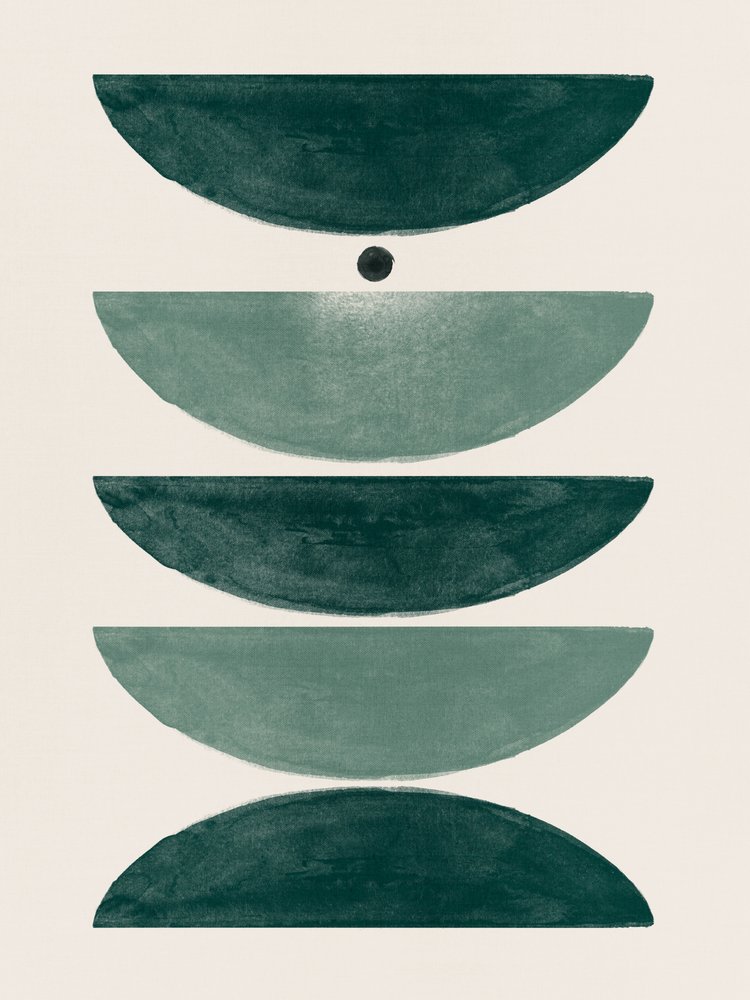 Green Geometric Balance by Ema Paraschiv