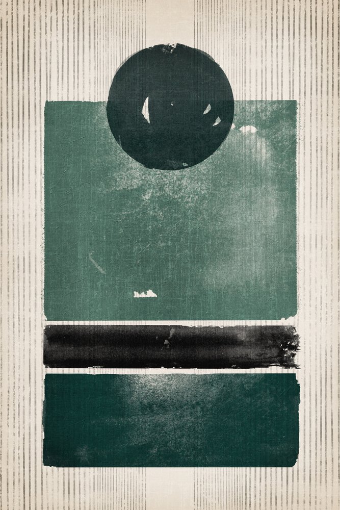 Modern Green Abstraction by Ema Paraschiv