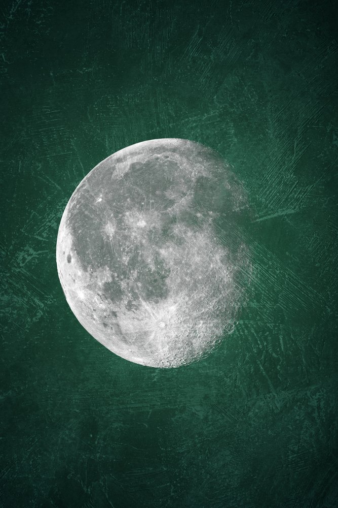 Moody Green Moon by Ema Paraschiv