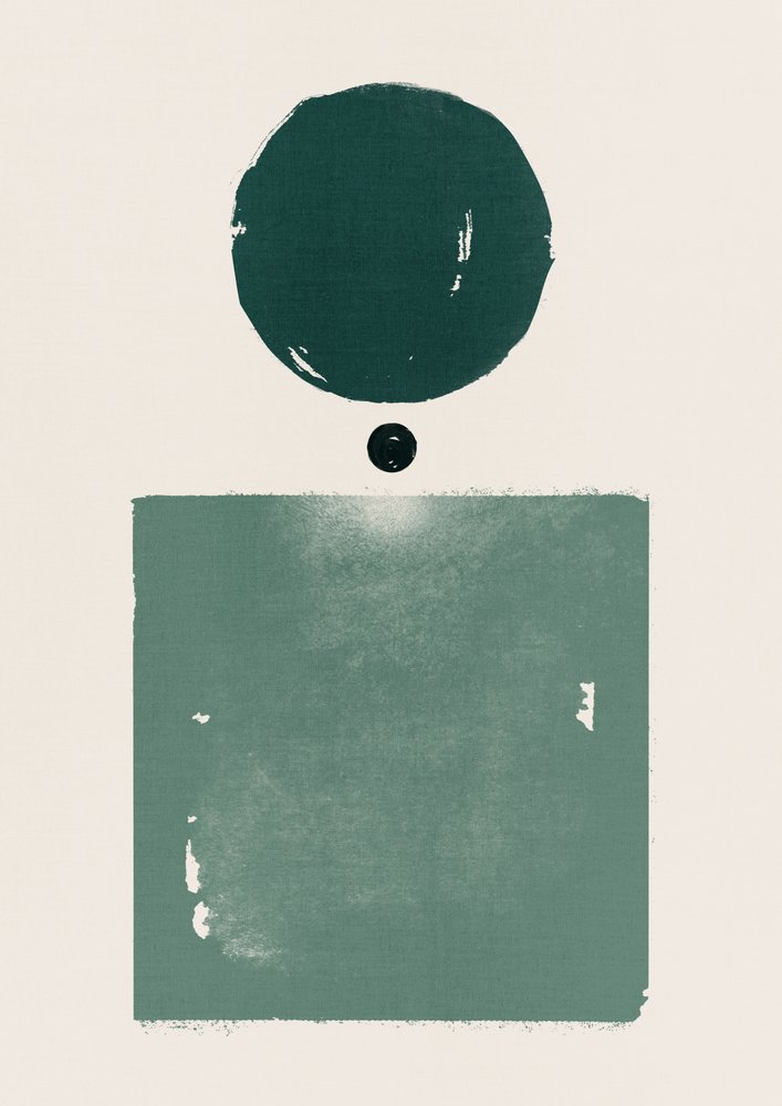 Serene Green Geometry by Ema Paraschiv
