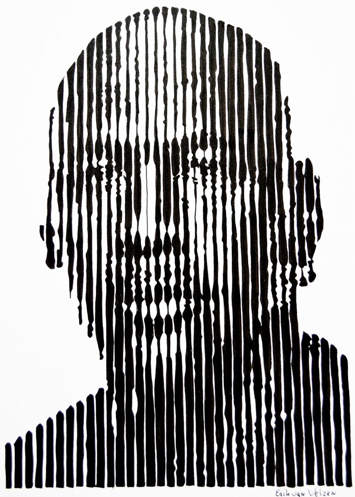Abstract Line Face by Erik Van Velzen