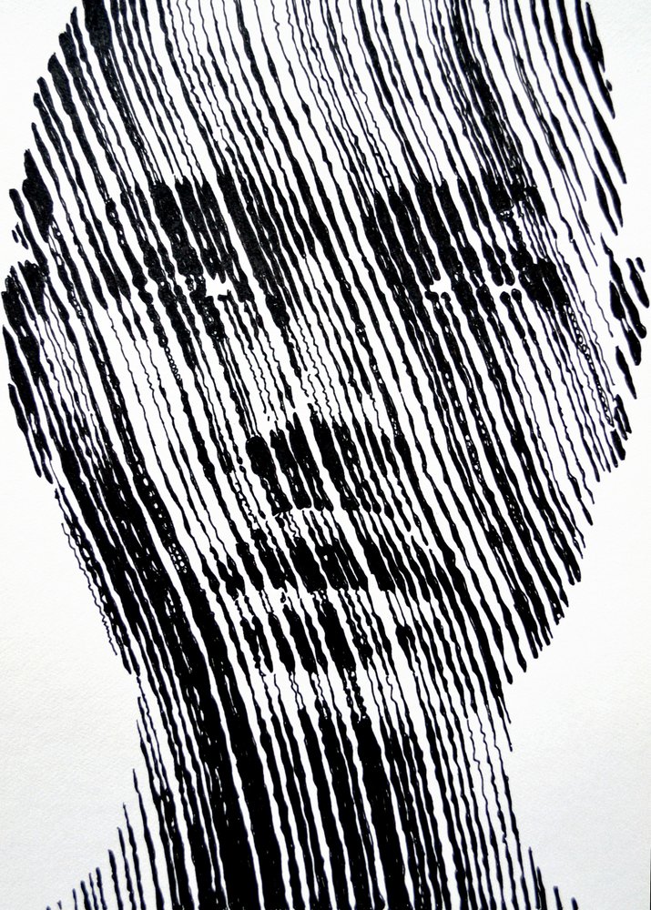 Abstract Line Portrait by Erik Van Velzen