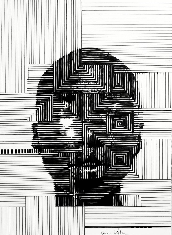 Modern Geometric Portrait by Erik Van Velzen