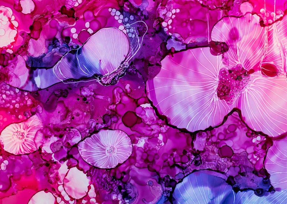 Vibrant Fluid Blooms by Eva Vig