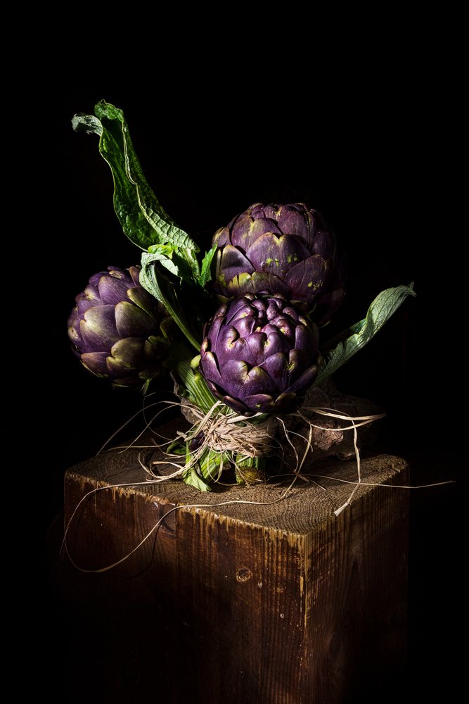 Vibrant Purple Artichokes by Felice Angelino