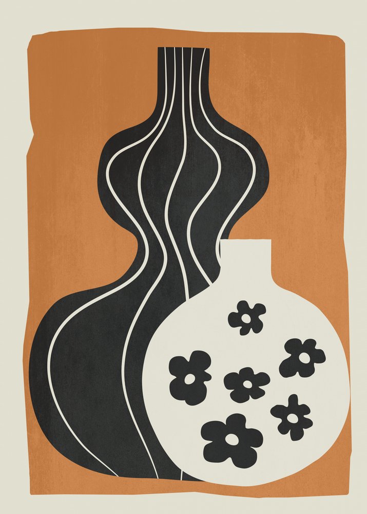 Abstract Floral Vases by Flow Line