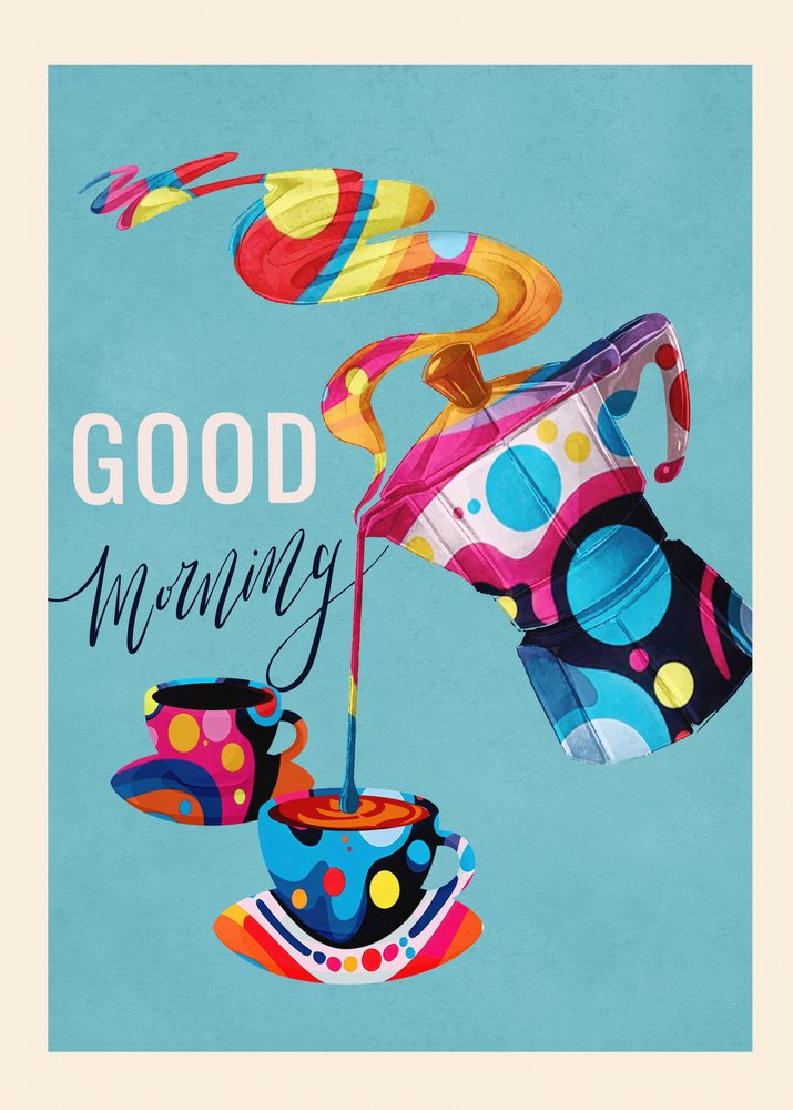 Good Morning Coffee Fun by Flow Line