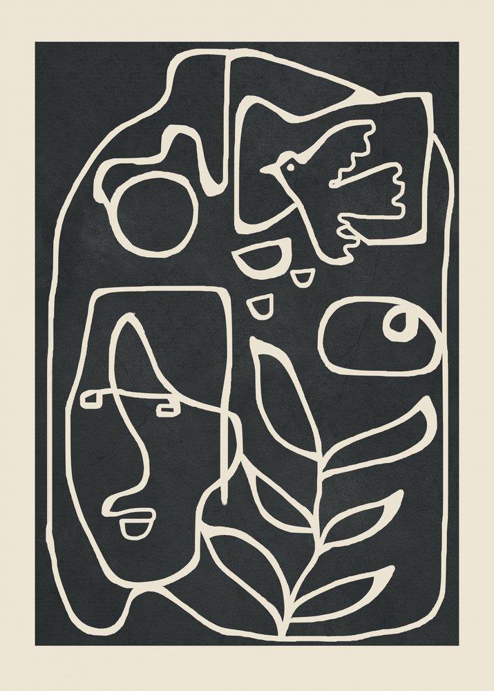 Peaceful Line Art by Flow Line