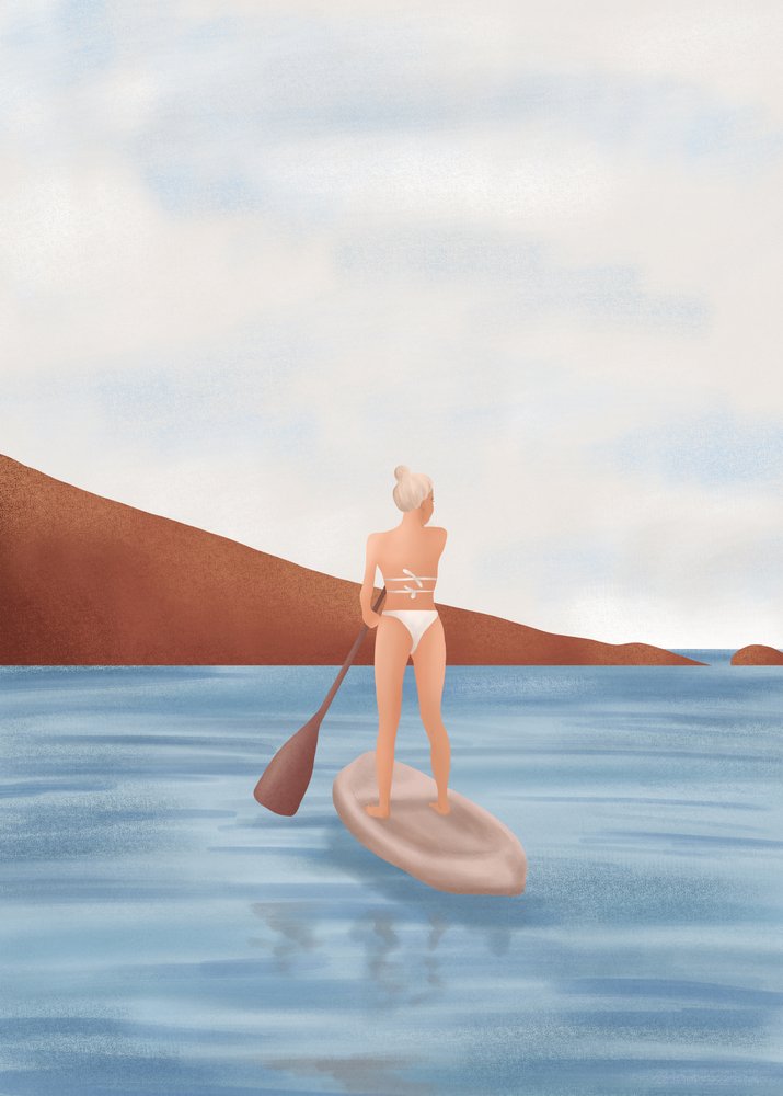 Peaceful Paddleboard Journey by Flow Line