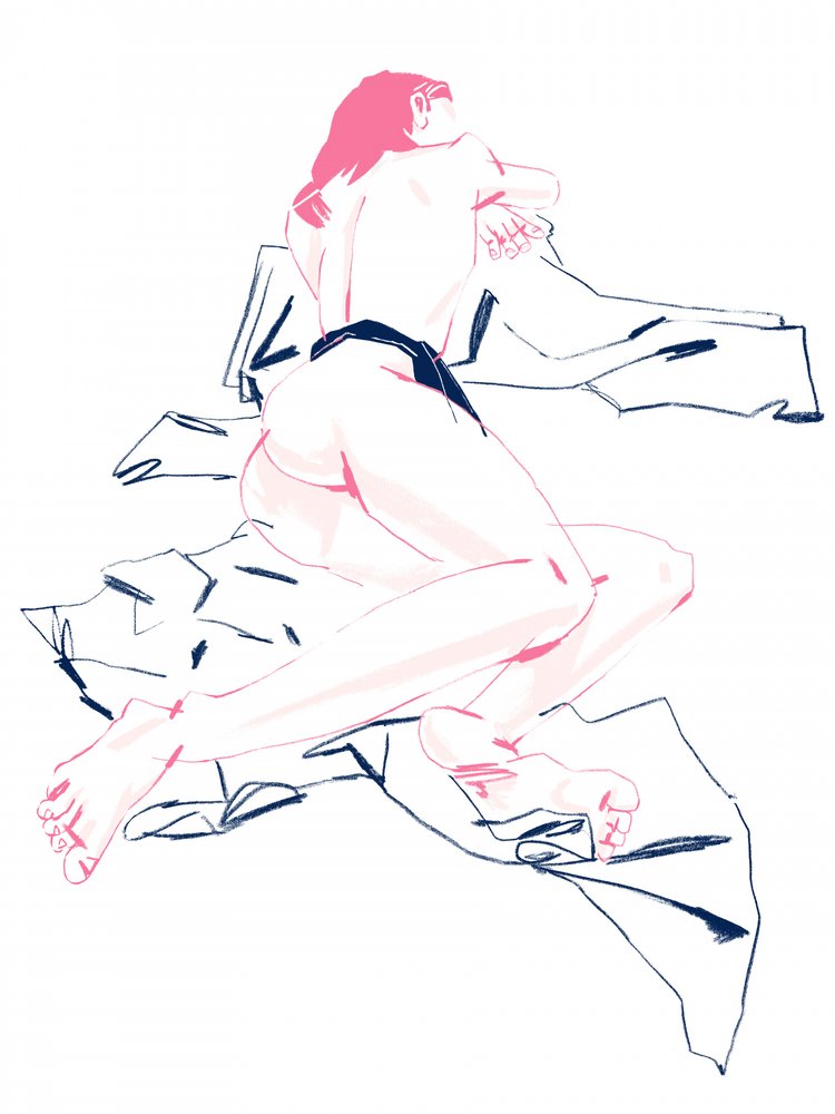 A Girl Sleeping Back View by Francesco Gulina