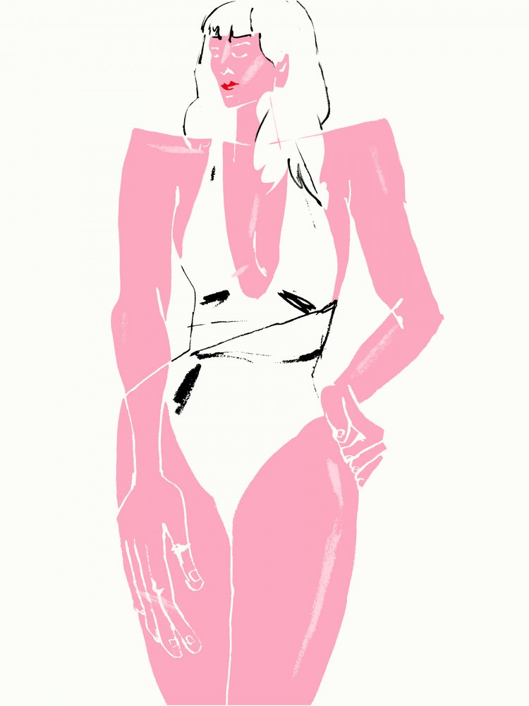 Pink Fashion Illustration by Francesco Gulina