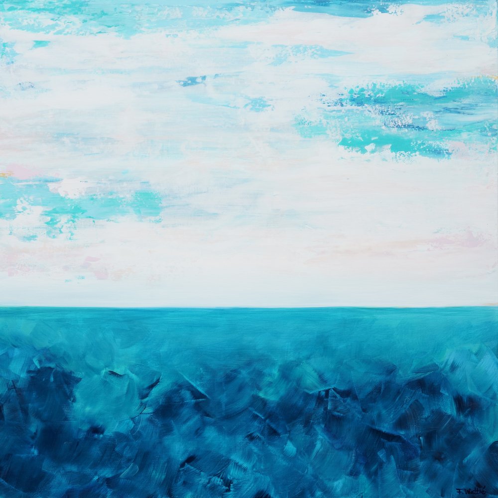Deep Blue Seascape by Françoise Wattré